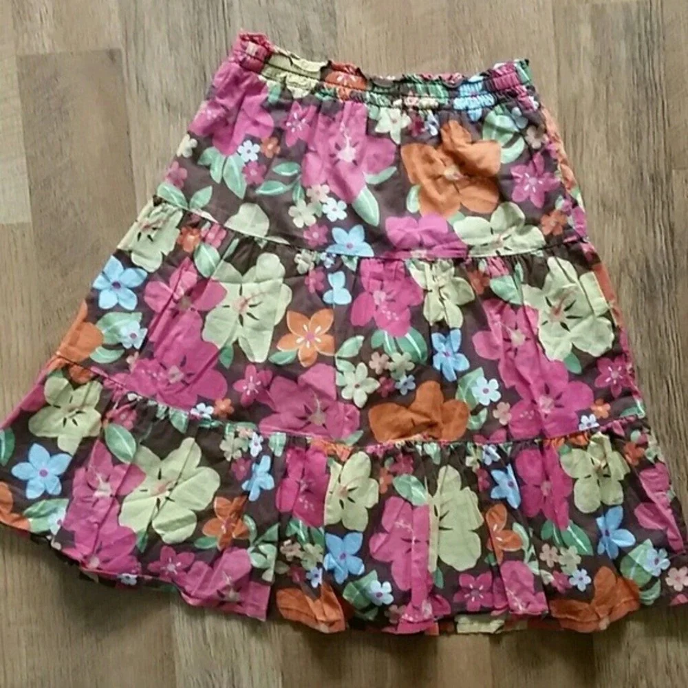 Gymboree Girls Aloha Tank Top and Floral Skirt Outfit Size 7-8‎